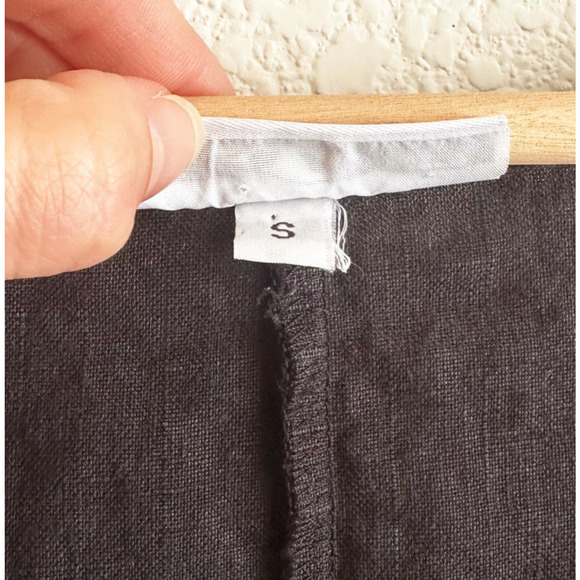 Bryn Walker Midi Linen Dress Small Oversized Bohemian Lagenlook Lagom Coastal - Picture 5 of 10